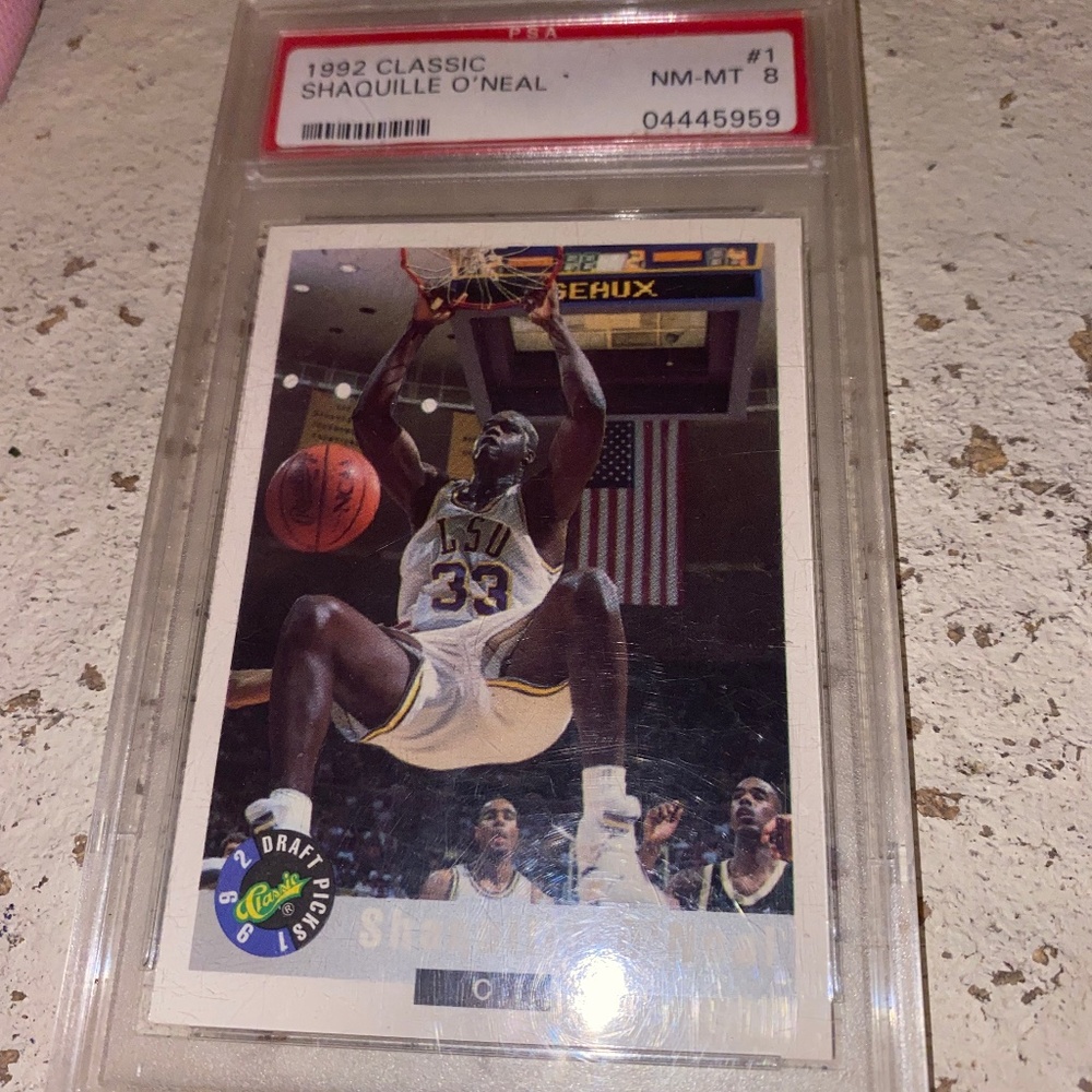 1992 Classic Shaquille O’Neil LSU Basketball Card PSA Graded 8